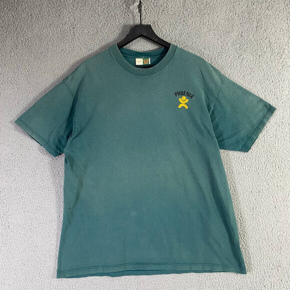 Vintage Phoenix The Fitness Center Green Graphic T-Shirt X-Large USA Made Cotton - Picture 2 of 8